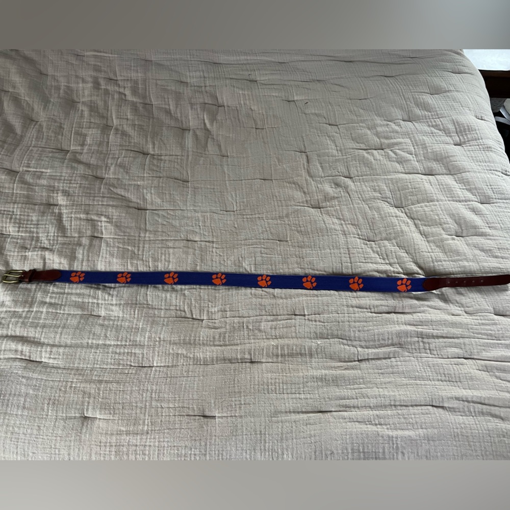 Men’s crochet Smathers & Branson Clemson Belt - never been worn